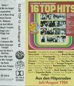 Various – Club Top 13 / 16 Top Hits Juli / August 1984 - CC