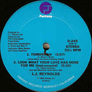 L.J. Reynolds ‎– Tomorrow - 12" Maxi